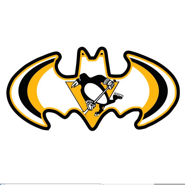 Pittsburgh Penguins Batman Logo DIY iron on transfer (heat transfer)